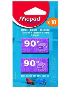 Photo 99093 MAPED : 10 lames de rechange MatCutter -  90 degrés