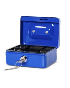 Photo MAUL : Caisse à monnaie avec une fente tirelire - Bleu enfant