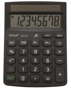 Photo Calculatrice de bureau écologique - 8 chiffres REBELL ECO 310