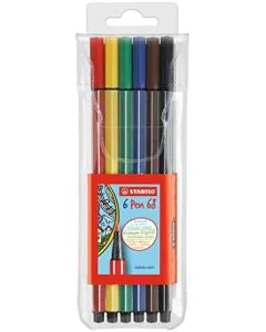 Photo STABILO : Lot de6 stylos-feutres Pen 68  6806/PL Assortiment