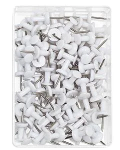 Photo WEDO : Boite de 100 punaises - Blanc 54200
