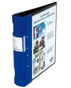 Photo Classeur à 4 anneaux pour présentation Ergogrip - Dos 56 mm -Bleu 58 18003  WEDO