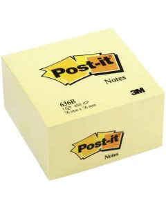 POST-IT CUBE Notes adhésives - Jaune - 76 x 76 mm Modèle