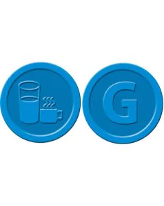 SIGEL WM007 Jetons contre-valeurs - Boissons - Bleu