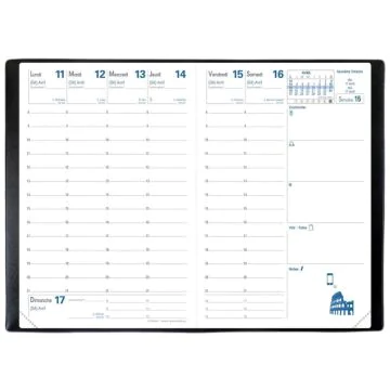 Agenda de poche 2025 Semainier - Affaires 100 x 150 mm QUO VADIS intérieur