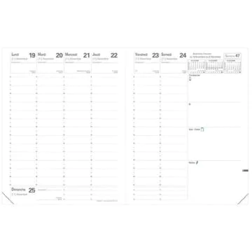Agenda Semainier 2024 - Ministre - 160 x 240 mm - Framboise : QUO VADIS Club image