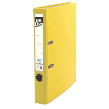 Classeur à levier - Dos 50 mm - Jaune : ELBA Rado Brillant Photo