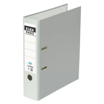 Classeur à levier - Dos 80 mm - Gris : ELBA Rado Brillant Photo