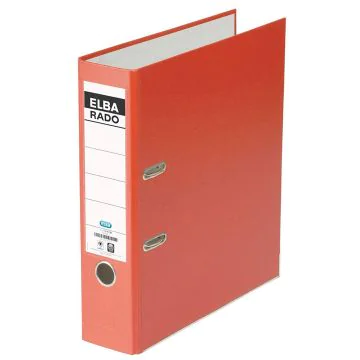 Classeur à levier - Dos 80 mm - Rouge : ELBA Rado Brillant Photo