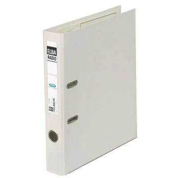 Classeur à levier en PVC - Dos 50 mm - Blanc ELBA Rado Plast Image