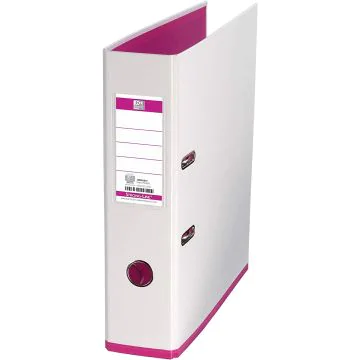 Photo OXFORD : Classeur à levier - Dos 80 mm - MyColour - Blanc/Rose 100081031