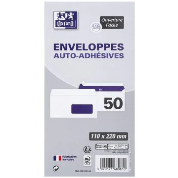 Enveloppes avec fenêtre DL - 110 x 220 mm OXFORD  Modèle