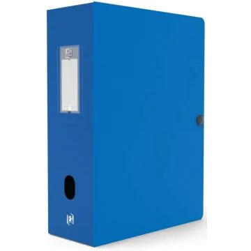 Boite de classement Memphis avec bouton - 100 mm - Bleu : OXFORD Visuel