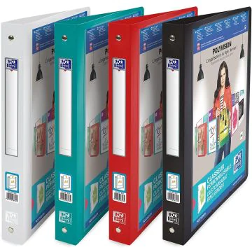 Photo Classeur personnalisable 4 anneaux - Dos 30 mm - Assortiment OXFORD Polyvision