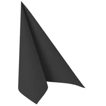 Lot de 50 Serviettes en papier - Noir - 400 x 400 mm : PAPSTAR ROYAL Collection image