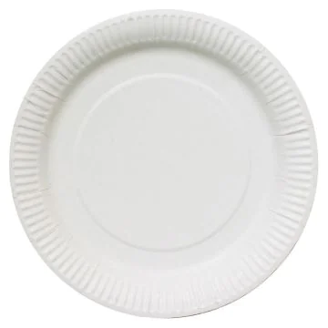 Assiette jetable en carton - Diamètre de 230 mm : PAP STAR Pure Lot de 100 Visuel
