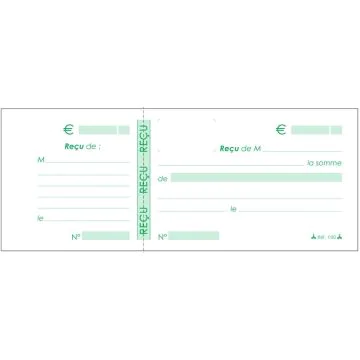 RECUS Carnet à souche (Le Dauphin 1150D) Modèle