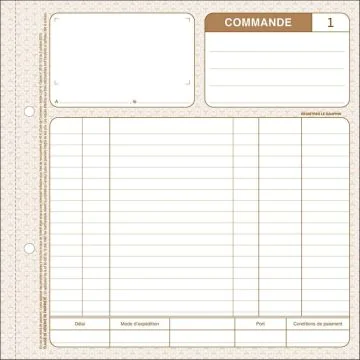 COMMANDE Carnets autocopiant Dupli - 210 x 210 mm 1172D modèle