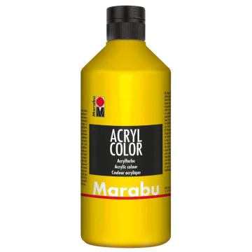 Peinture Acrylique - 500 ml - Jaune MARABU Acryl Color