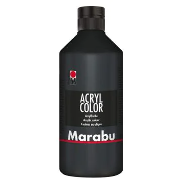 Peinture Acrylique - 500 ml - Noir MARABU Acryl Color