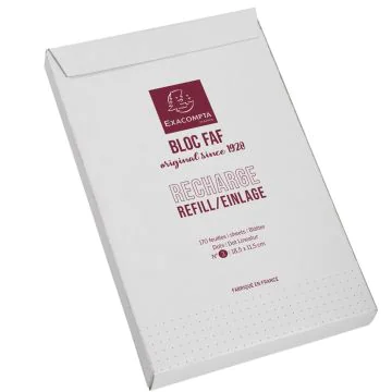 Recharge de feuilles unies avec pointillées Pour FAF n°3  EXACOMPTA