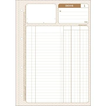 DEVIS Carnet autocopiant Dupli Modèle Le Dauphin