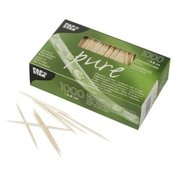 Photo Cure-dent en bois - 68 mm PAP STAR Pure