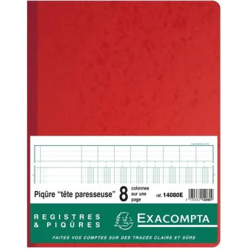 Photo EXACOMPTA 14080E Registre de 8 colonnes 320 x 250 mm