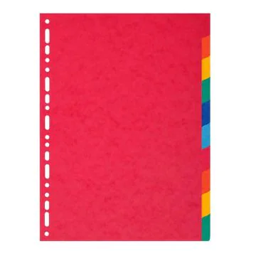 Jeu de 10 Intercalaires A4 en carte lustrée - Assortiment EXACOMPTA