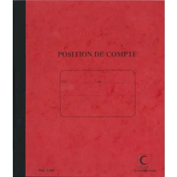 ELVE Position de compte - 210 x 190 mm Registre comptable 1439
