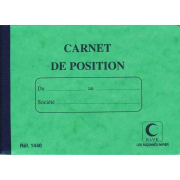ELVE 1440 : Position de compte - 114 x 156 mm (Registre)