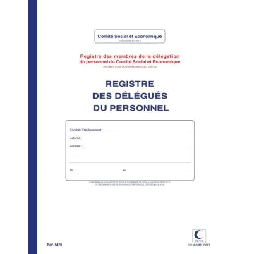 Registre Délégués du personnel  ELVE 1470