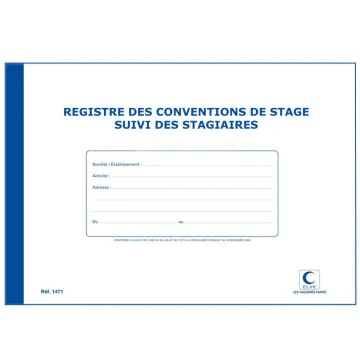 Registre des conventions de stage - Suivi des stagiaires  1471 elve
