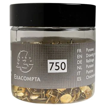 Boite de 750 punaises - Laiton Exacompta 14768E