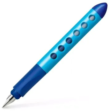 Stylo plume éducatif Scribolino pour gaucher - Bleu : FABER CASTELL Visuel