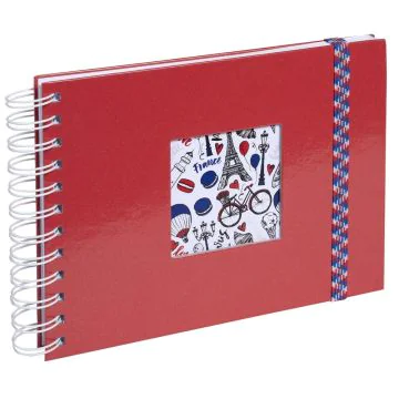 Album photos à spirales - 230 x 160 mm - Rouge : EXACOMPTA French'Class  image