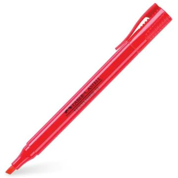Surligneur à pointe biseautée - Rouge : FABER-CASTELL Textliner 38 Modèle