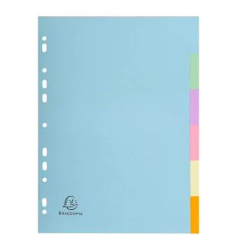 EXACOMPTA : Jeu de 6 intercalaires neutres en carte recyclée 1606E