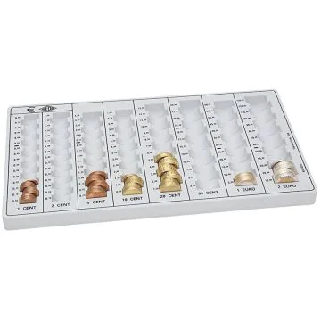 Planche de Comptage EURO 8 colonnes à pièces Monnayeur 161100837 WEDO