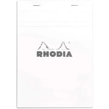 Bloc-Notes quadrillé - Couverture Blanc - 148 x 210 mm A5 : RHODIA N°16 Visuel