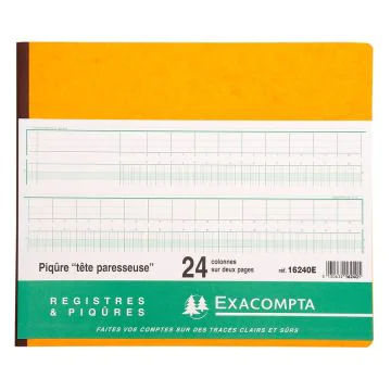 EXACOMPTA  : Registre - 24 colonnes sur 2 pages16240E - 270 x 320 mm (journal comptable) Couverture