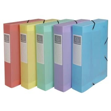 Boîte de classement Cartobox - Dos 60 mm - Assortiment Pastel : EXACOMPTA assort