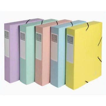 Boîte de classement Cartobox - Dos 60 mm - Assortiment Aquarel : EXACOMPTA assort