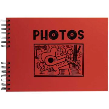 Album photos spirales - 320 x 220 mm - 150 photos - Rouge : EXACOMPTA Musicart