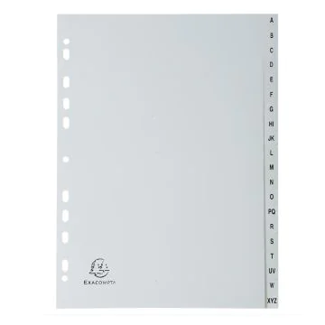 EXACOMPTA : Jeu de 20 intercalaires alphabétiques en pp - 225 x 297 mm