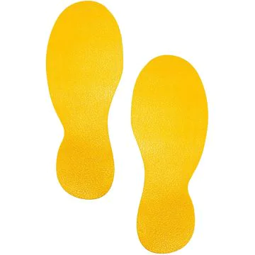 PIEDS Marquage adhésif de zone - Jaune : DURABLE Lot de 10 Visuel