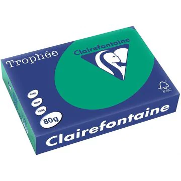 Ramette de papier Trophée de 500 feuilles A4 - Vert sapin : CLAIREFONTAINE Visuel