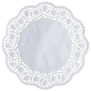 Photo Napperon en papier - Rond - 330 mm - Blanc PAP STAR