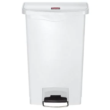 Poubelle à pédale avec couvercle - 68 litres - Blanc : RUBBERMAID Image