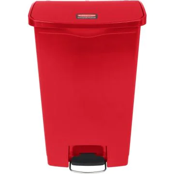 Poubelle à pédale avec couvercle - 68 litres - Rouge : RUBBERMAID Photo